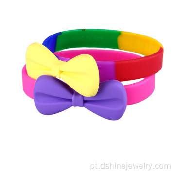 Pulseira de Silicone bowknot repelente com óleo Natural